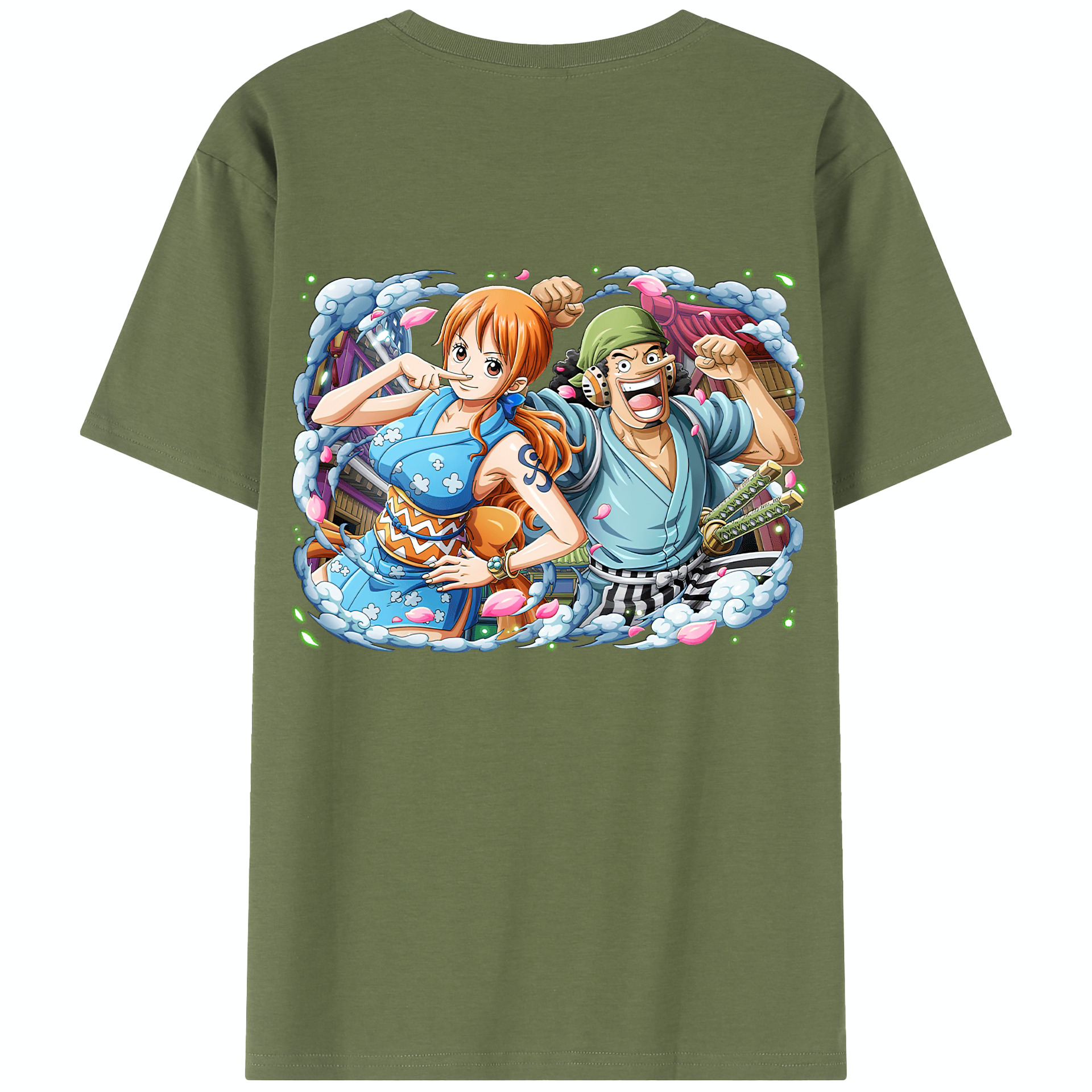 ワンピース ナミ ONE PIECE Nami 綿100％半袖Tシャツ（背面プリント）
